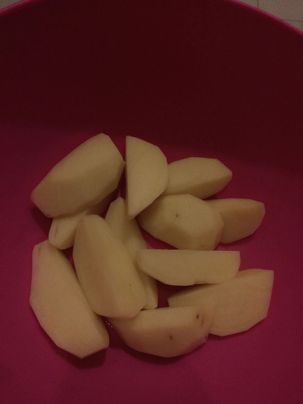 Peel and chop potato