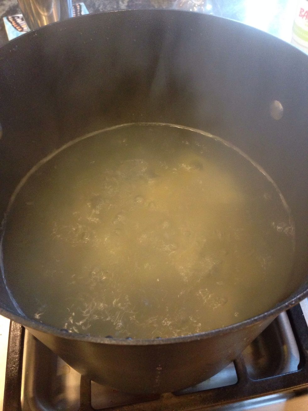 Peel and chop potatoes, then put in a pot with cold water and bring to a boil and cook until soft all the way through.