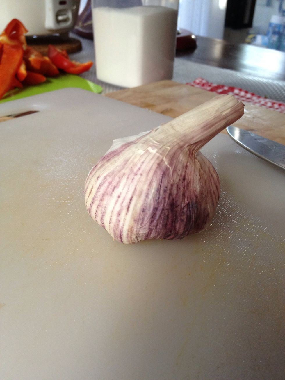 peel and crush garlic