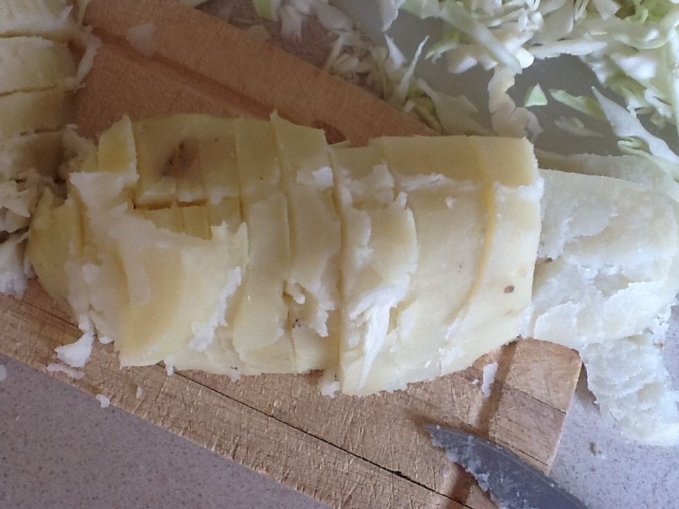 Peel and cut potato in cubes