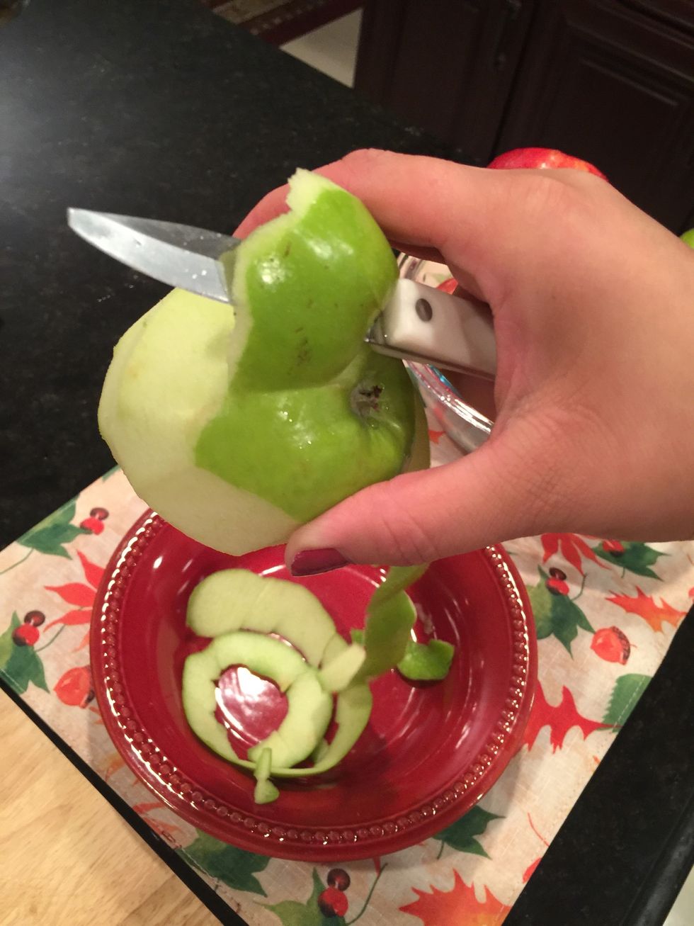 Peel and cut them in a safely manner.