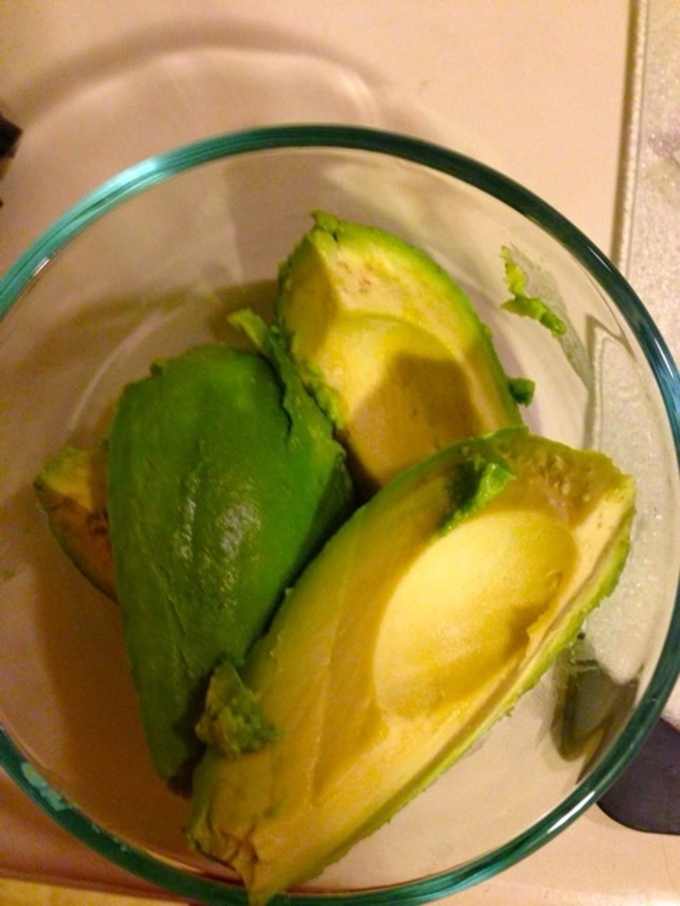 Peel and cut up the avocado