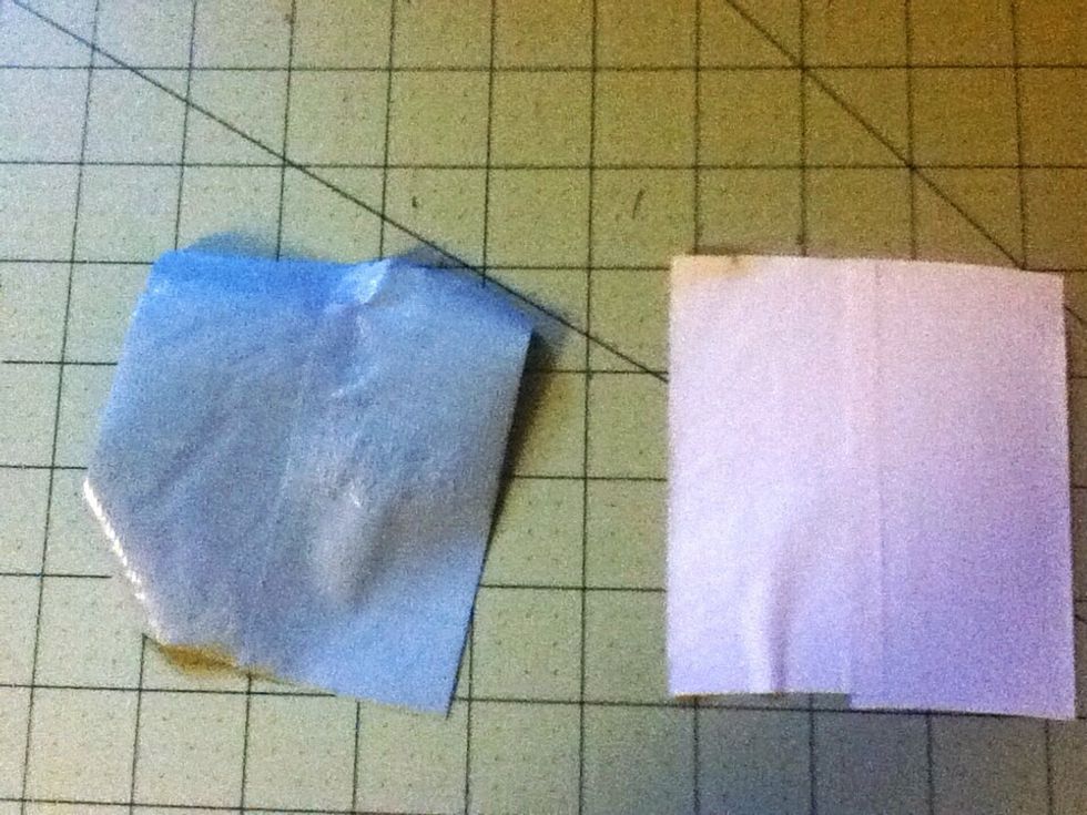Peel, and do the same with the white. Overlay the two.