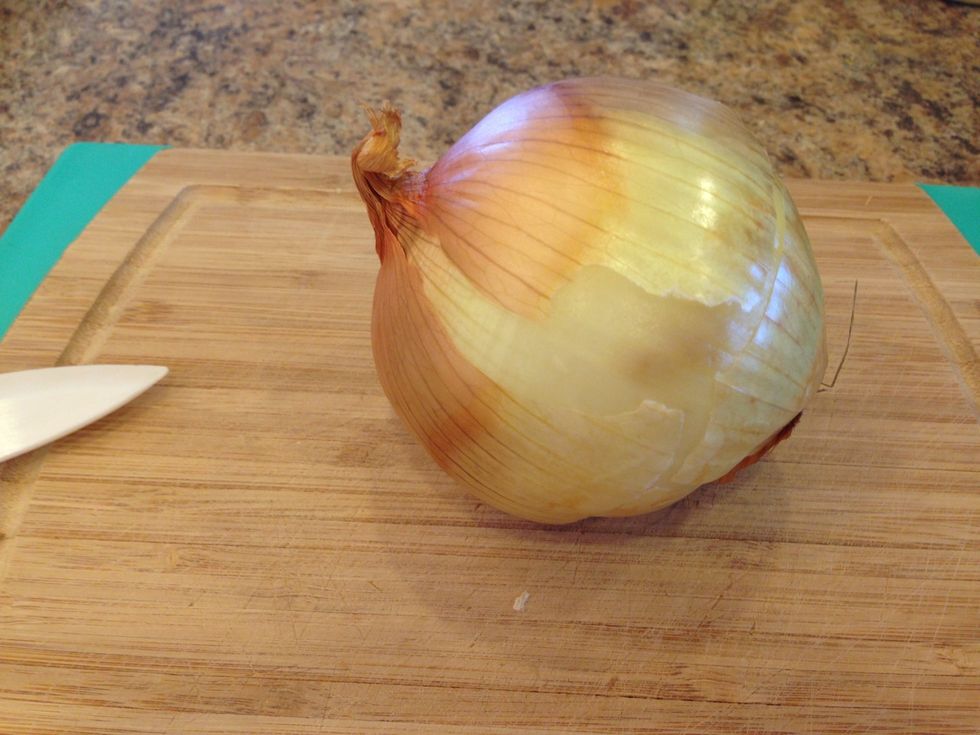 Peel and quarter 1 onion into bite size pieces