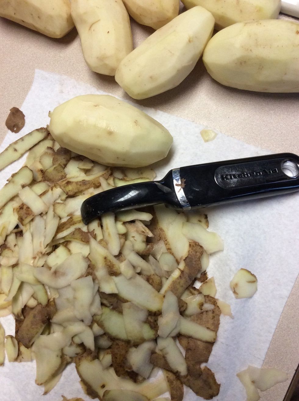 Peel and rinse potatoes