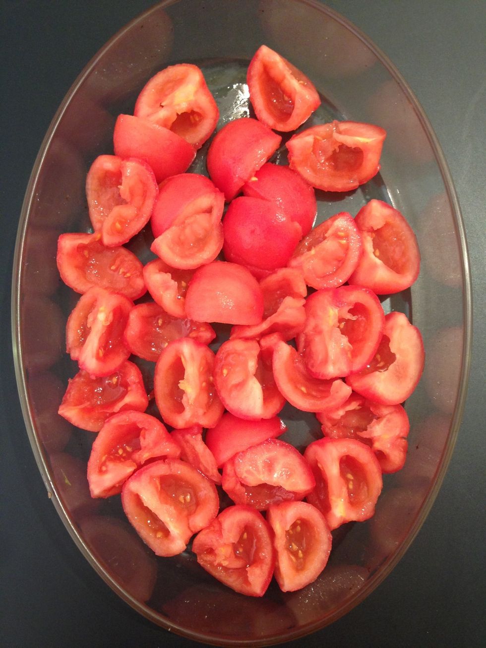Peel and seed tomatoes