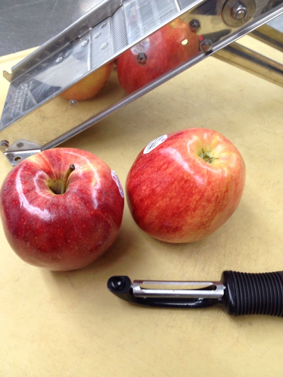 Peel and slice the apples