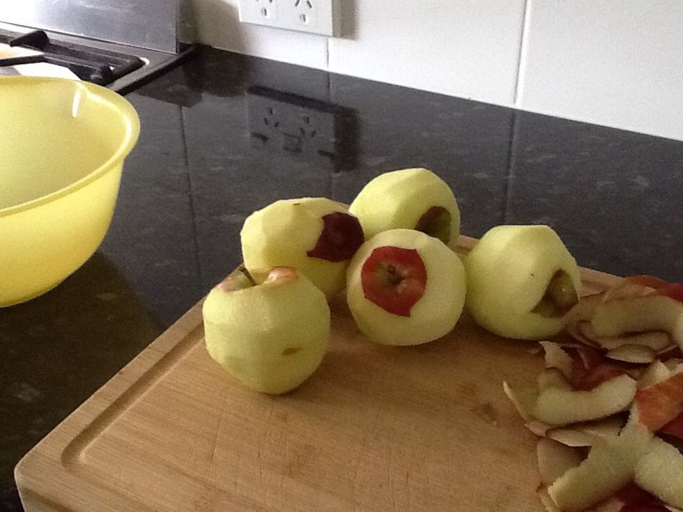 Peel apples