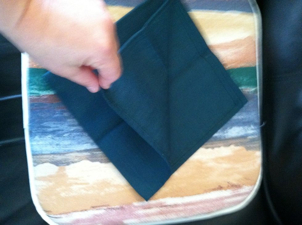 Peel back one layer and fold to center