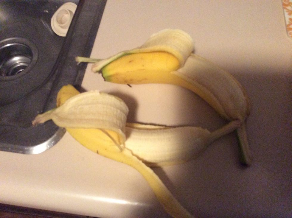 Peel bananas