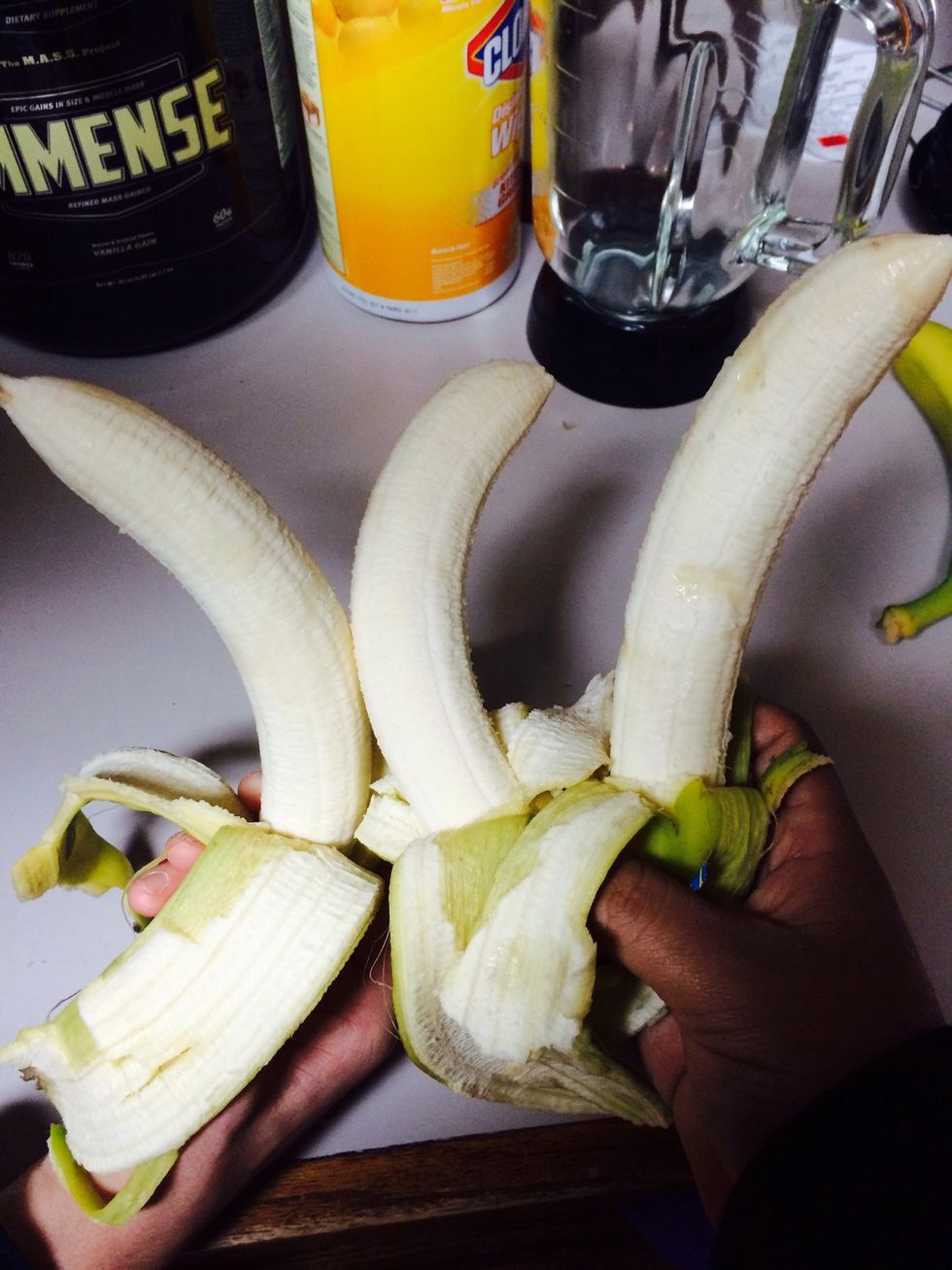 Peel bananas