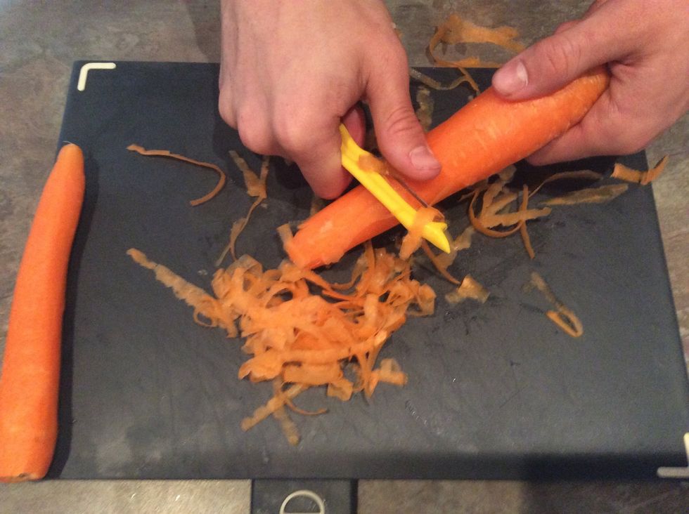 Peel carrots