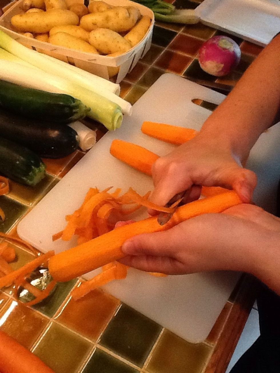 Peel carrots