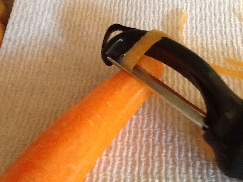 Peel carrots