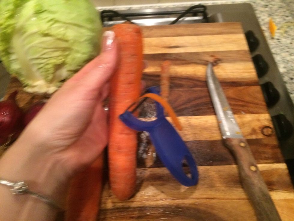 Peel carrots