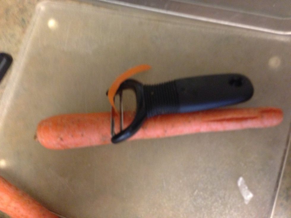 Peel carrots