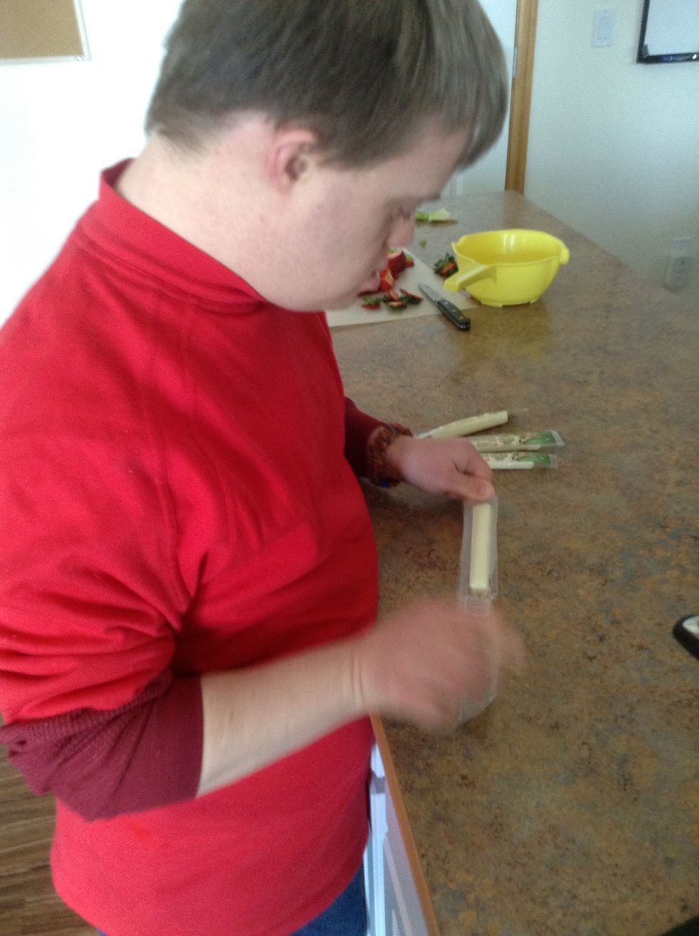 Peel cheese stick