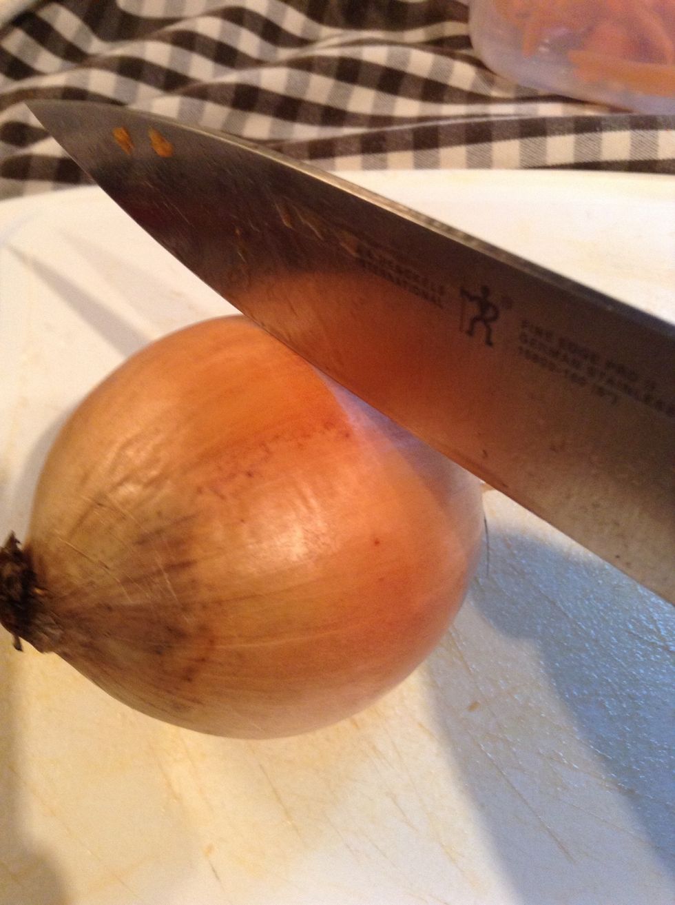 Peel & chop your onion.