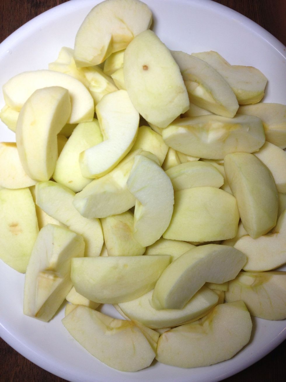 Peel, core and slice your apples