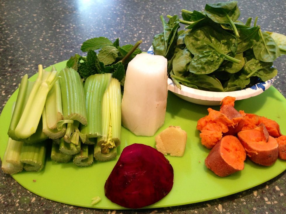 Peel/cut/ and wash all needed vegetables