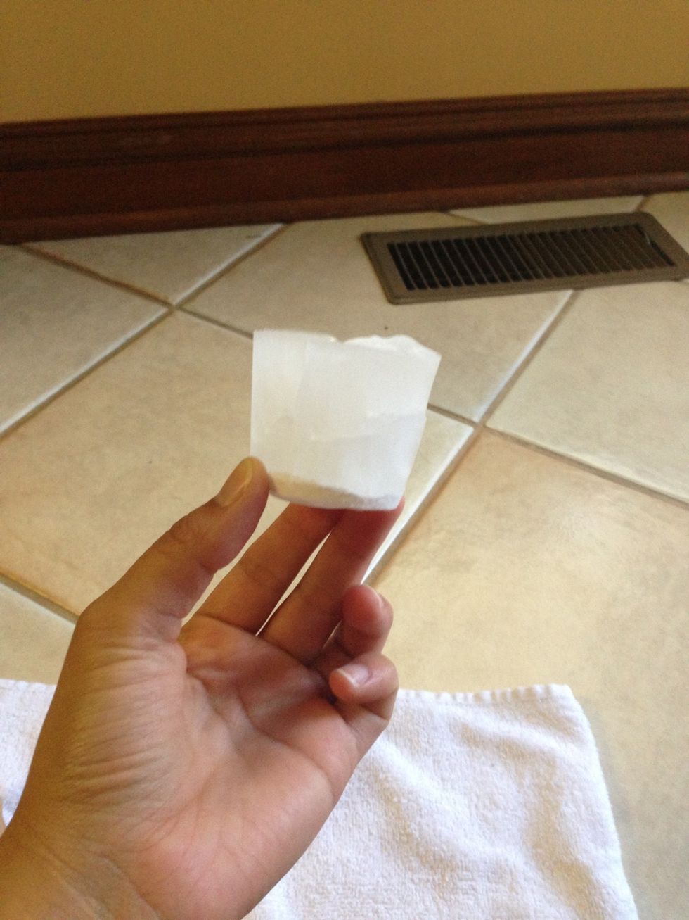 Peel it off until only a little remains