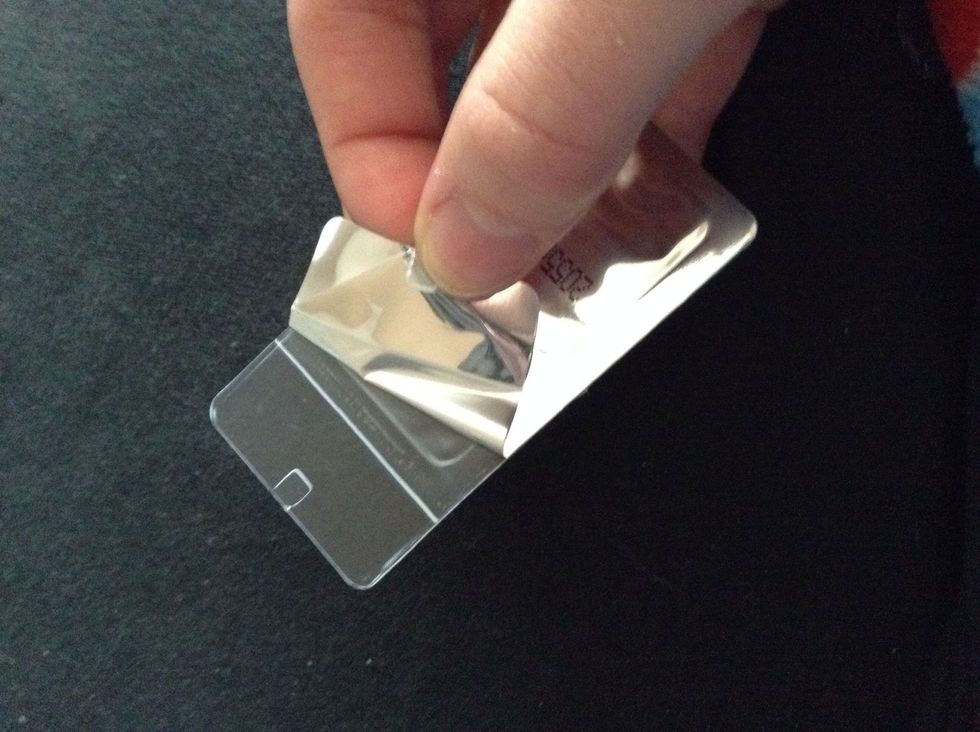 Peel off the backs of the strip packs.