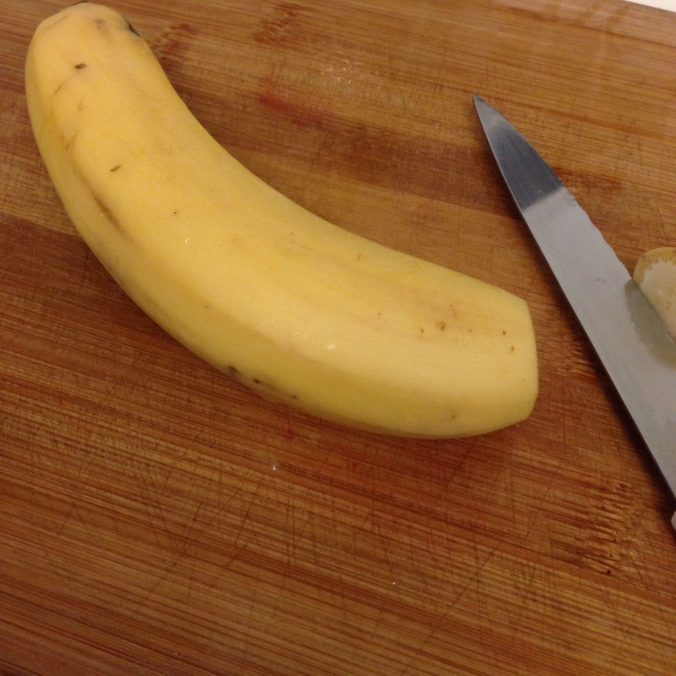 Peel off the banana