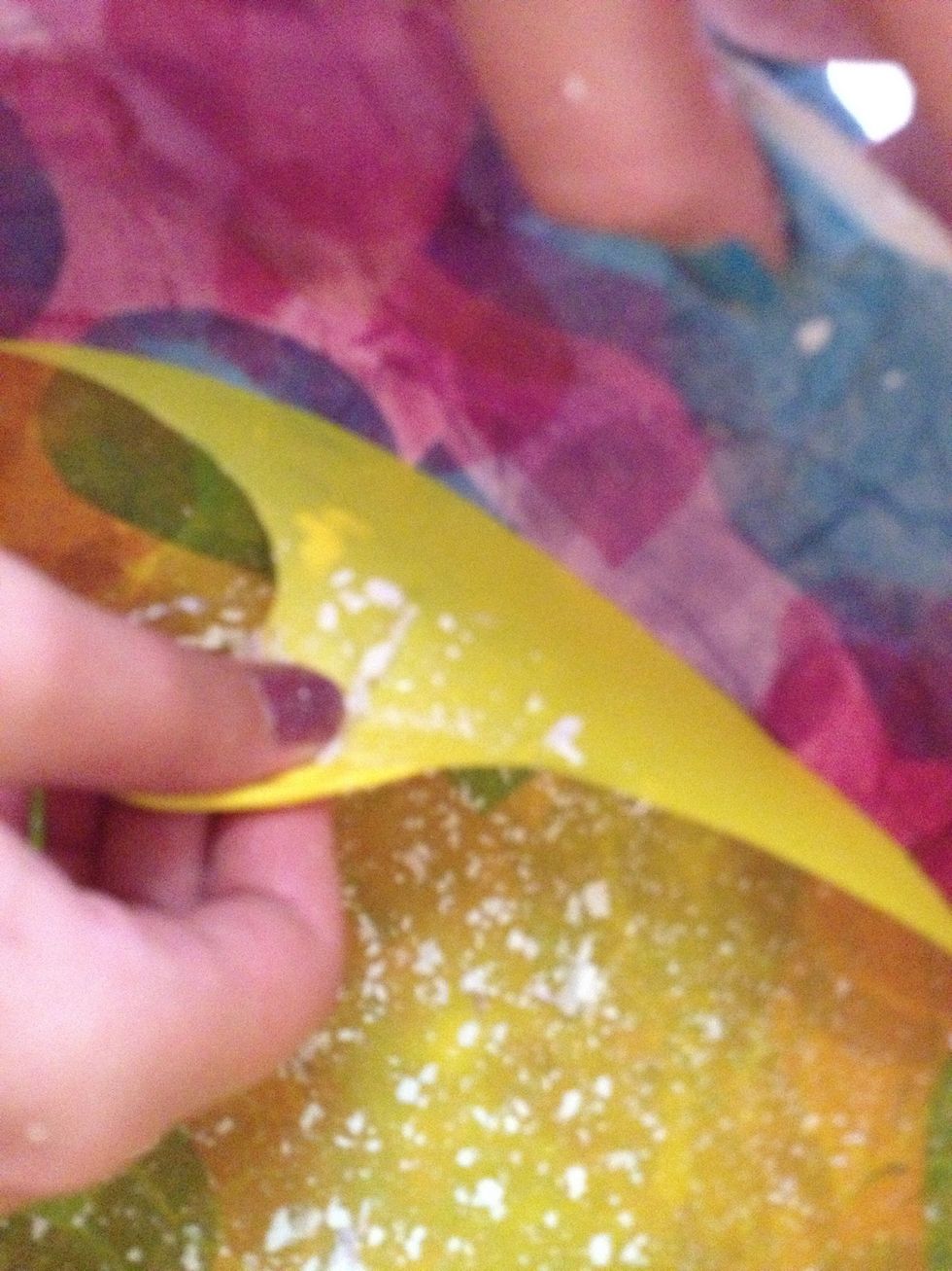 Peel off the excess balloon carefully.