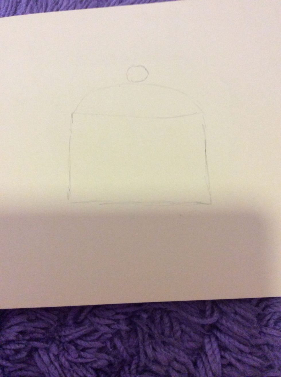 Peel off the picture and cut out your silhouette. (This is the silhouette of a cupcake that I made earlier)