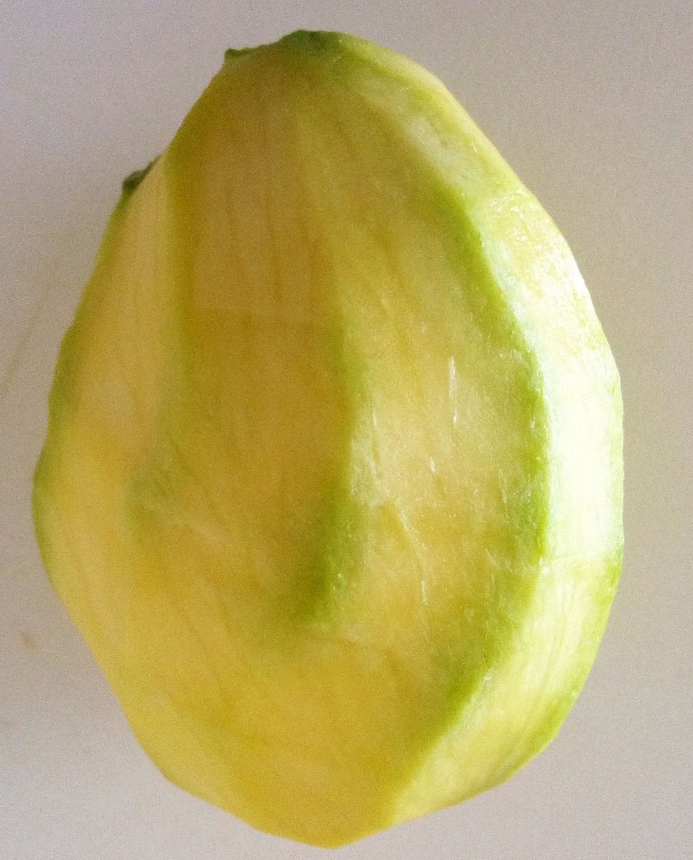 Peel skin from fruit in thin strips.