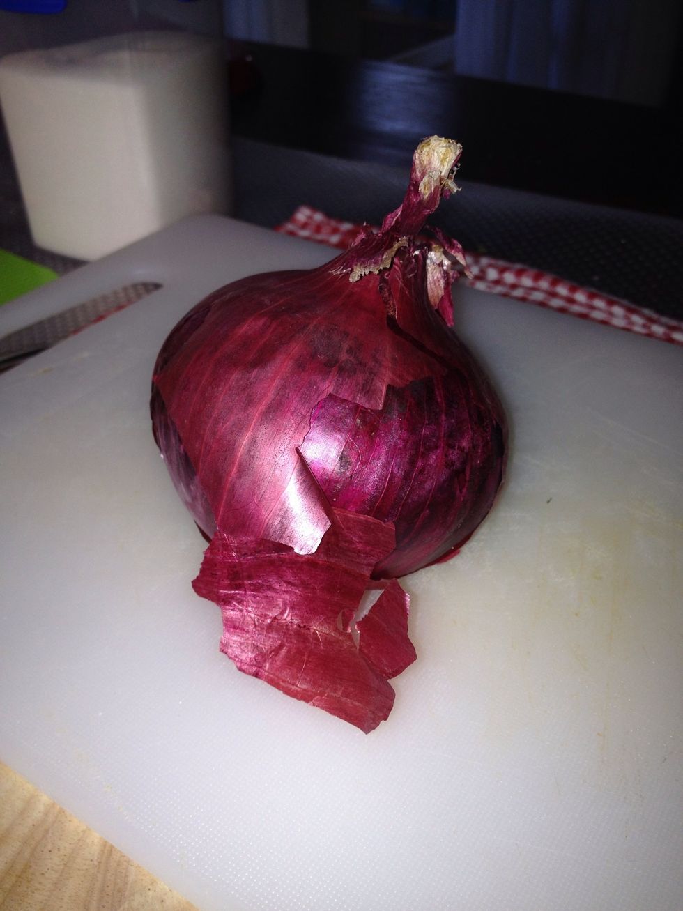 peel & slice onion