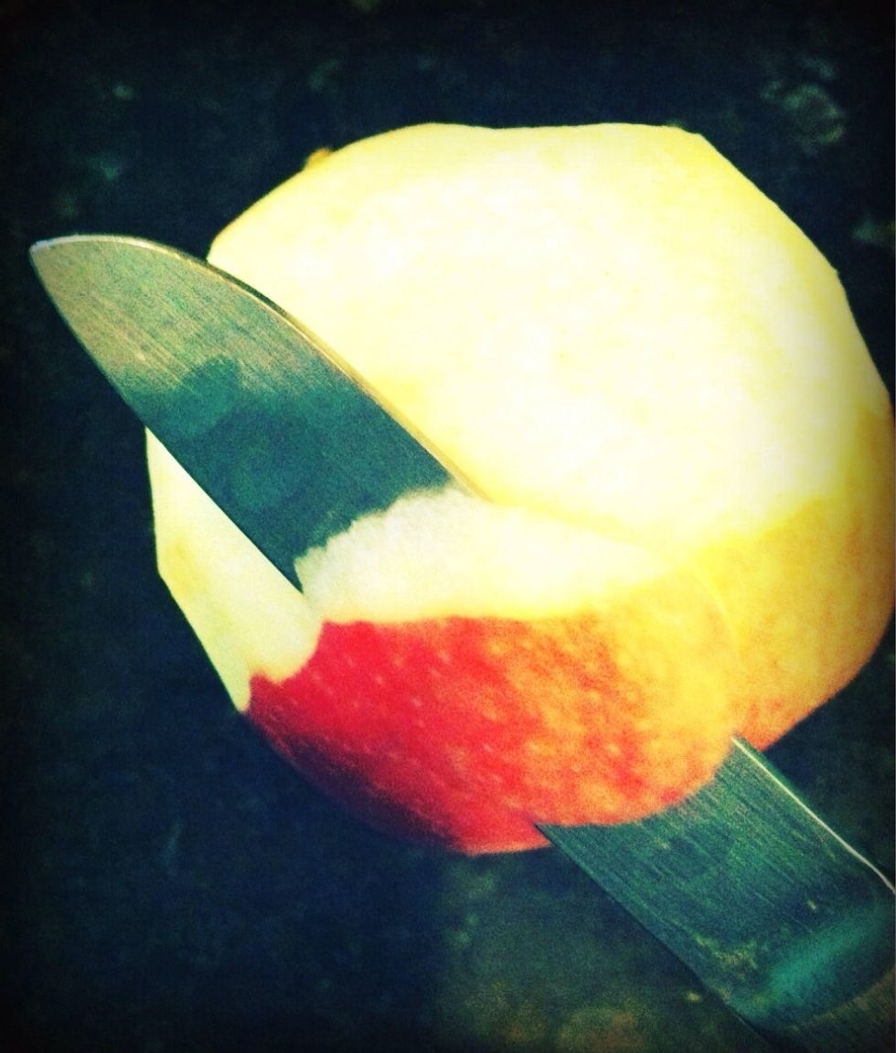 Peel the apples :)