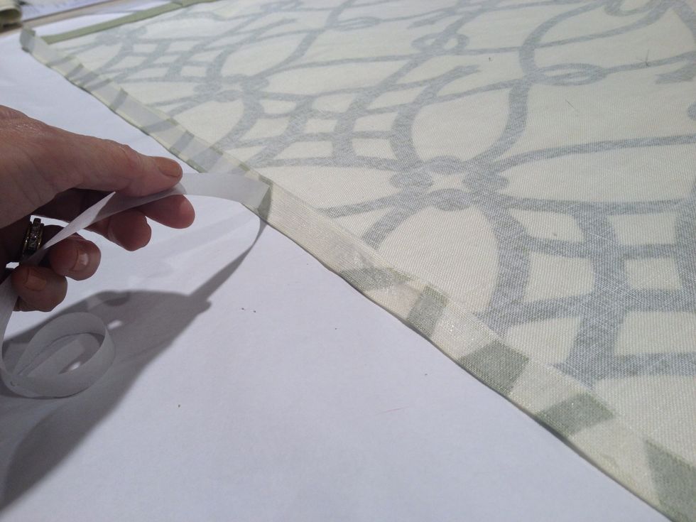 Peel the backing off the Steam-a-Seam.