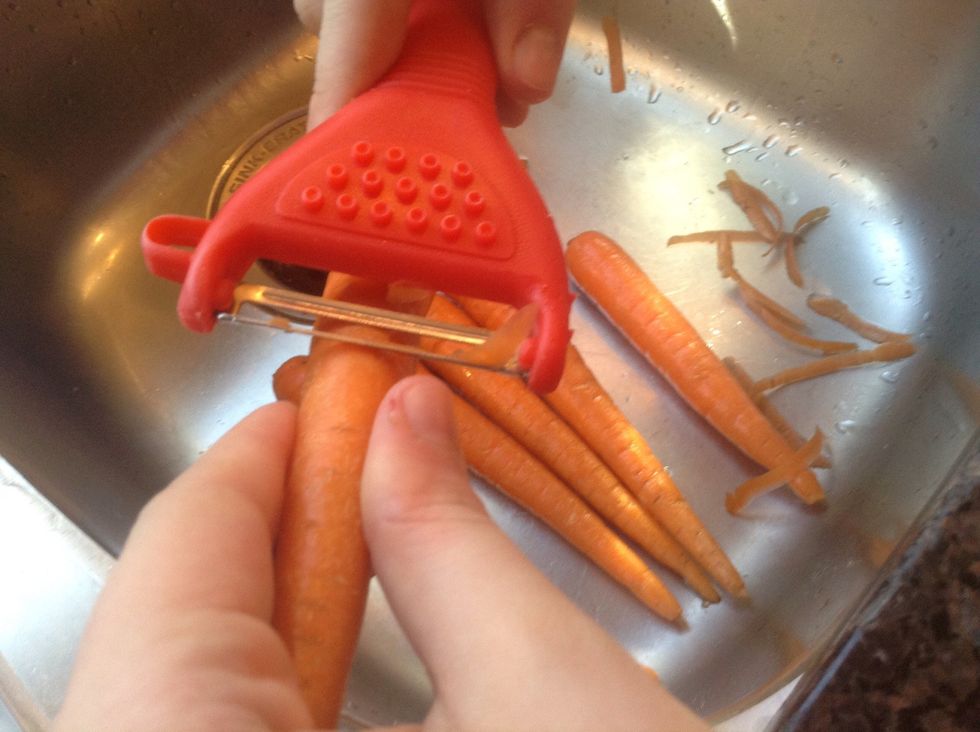 Peel the carrots