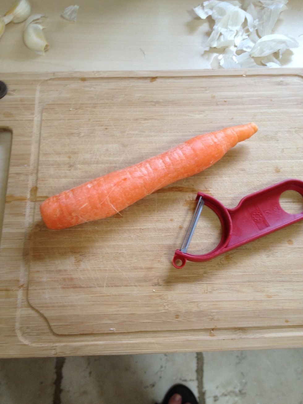 Peel the carrots