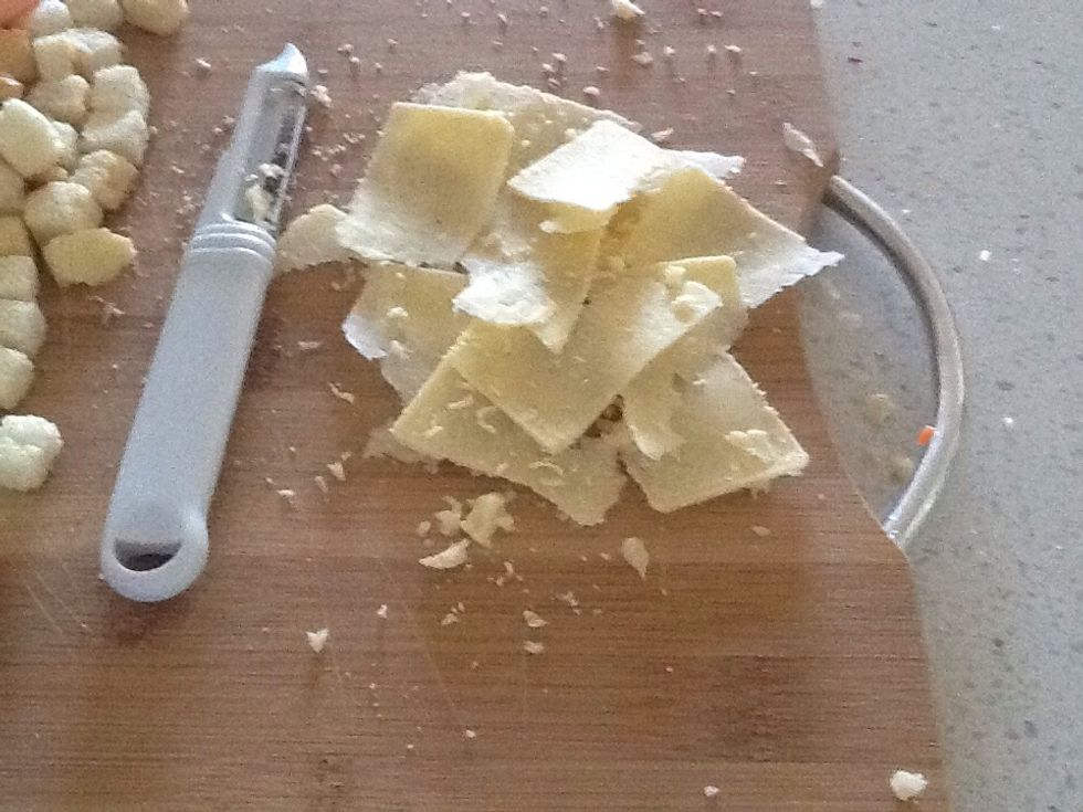 Peel the Cheese very thin