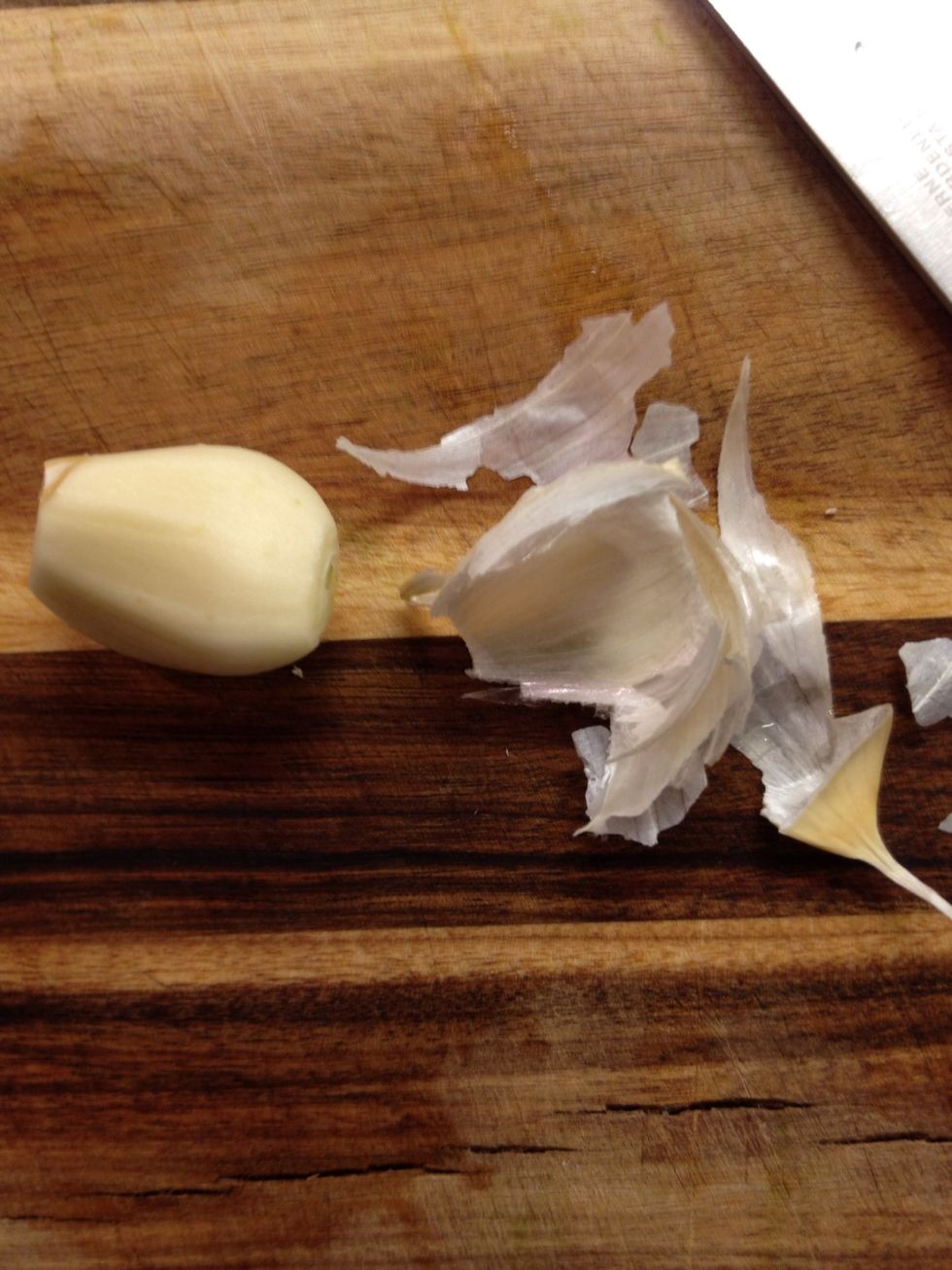 Peel the garlic