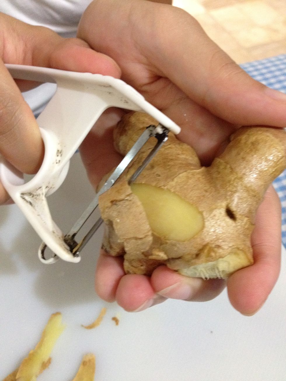 Peel the ginger