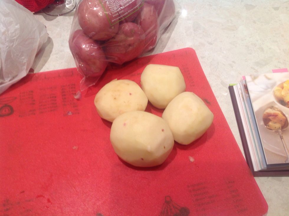 Peel the potatoes