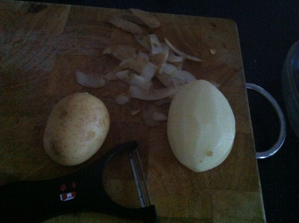 Peel the potatoes
