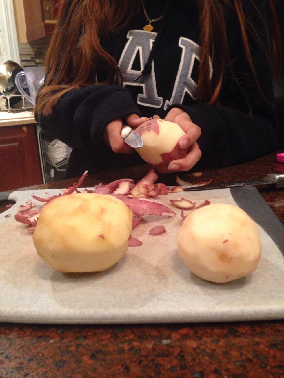 Peel the potatoes