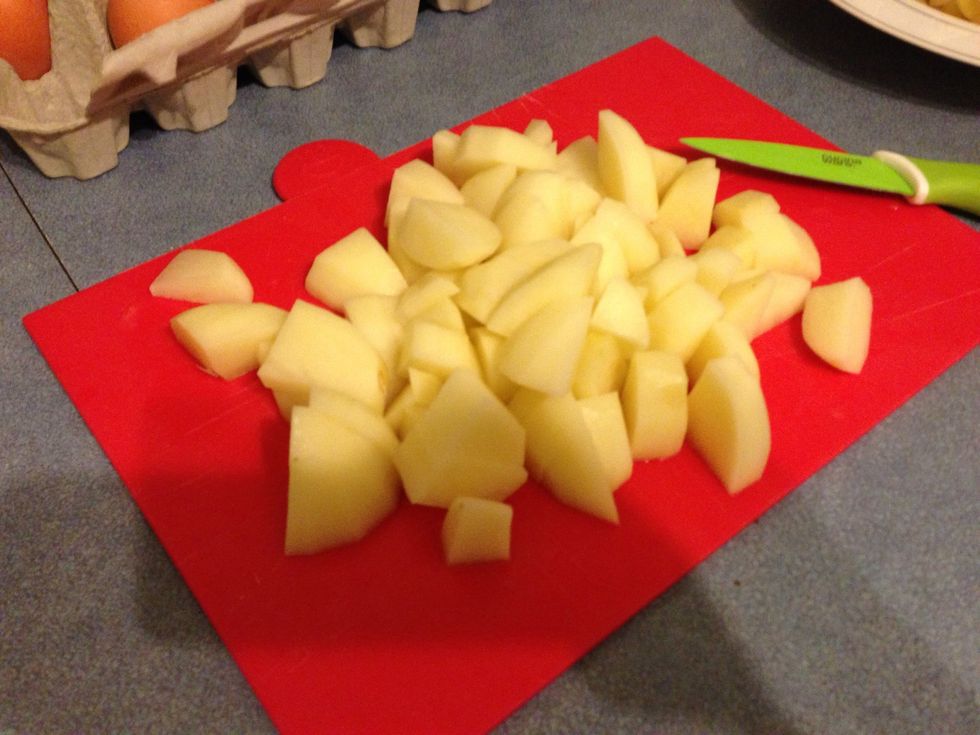 Peel them and dice them