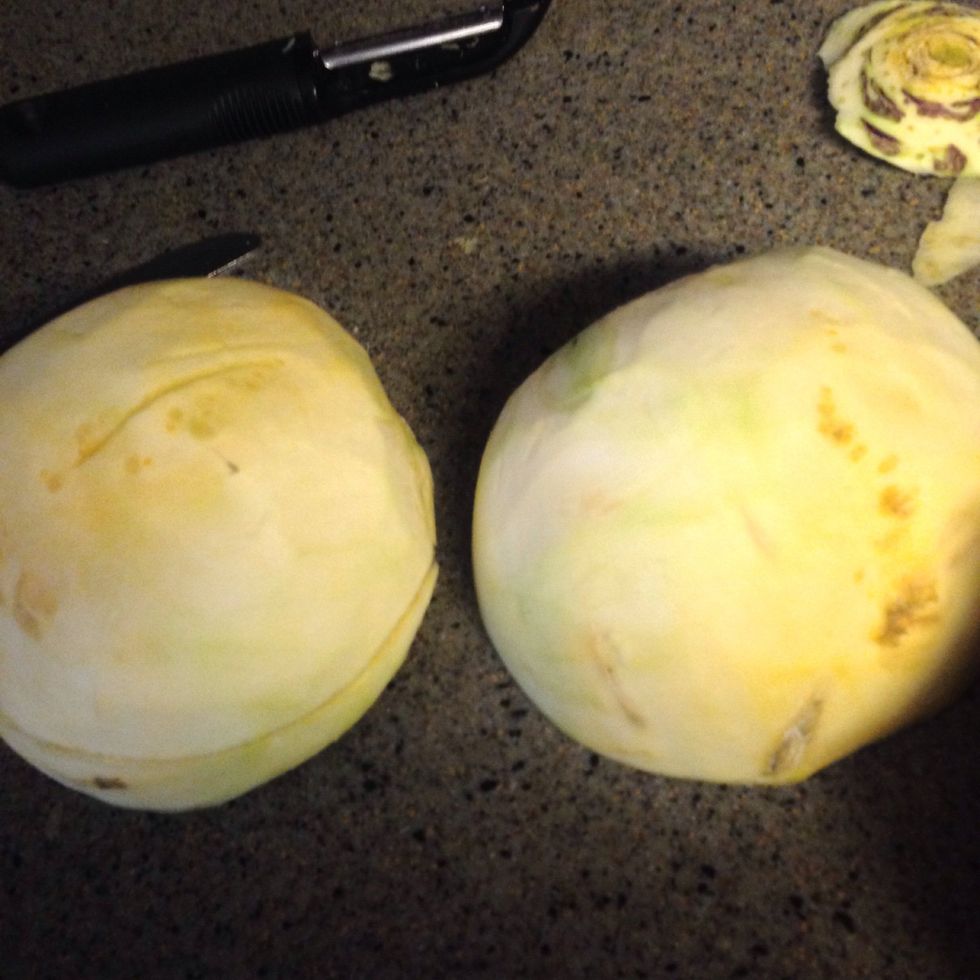 Peel your big rutabaga