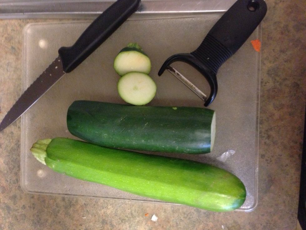 Peel zucchini