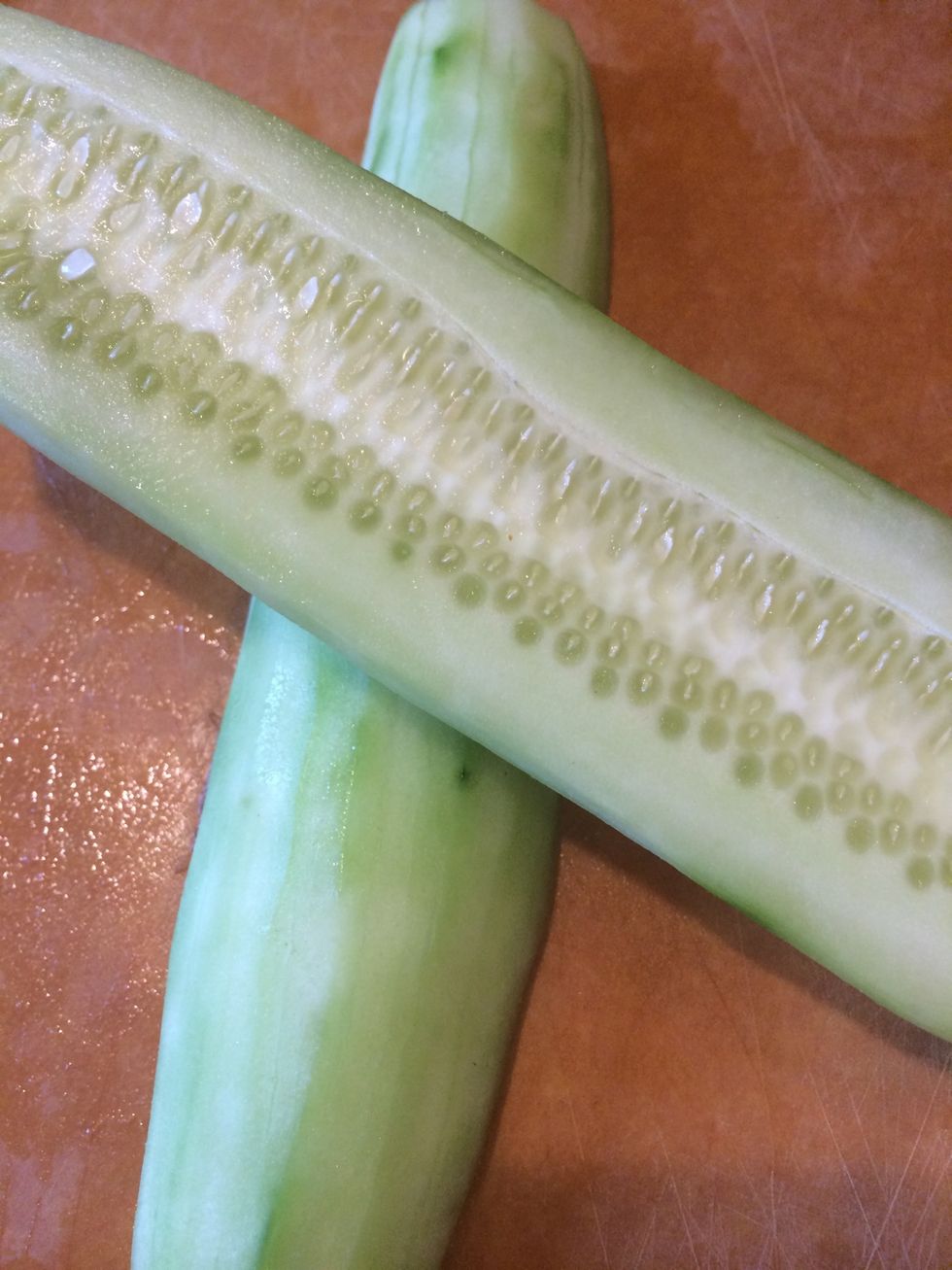 Peeled cucumber