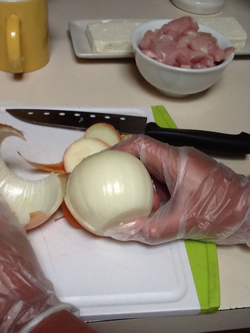 Peeled onion.