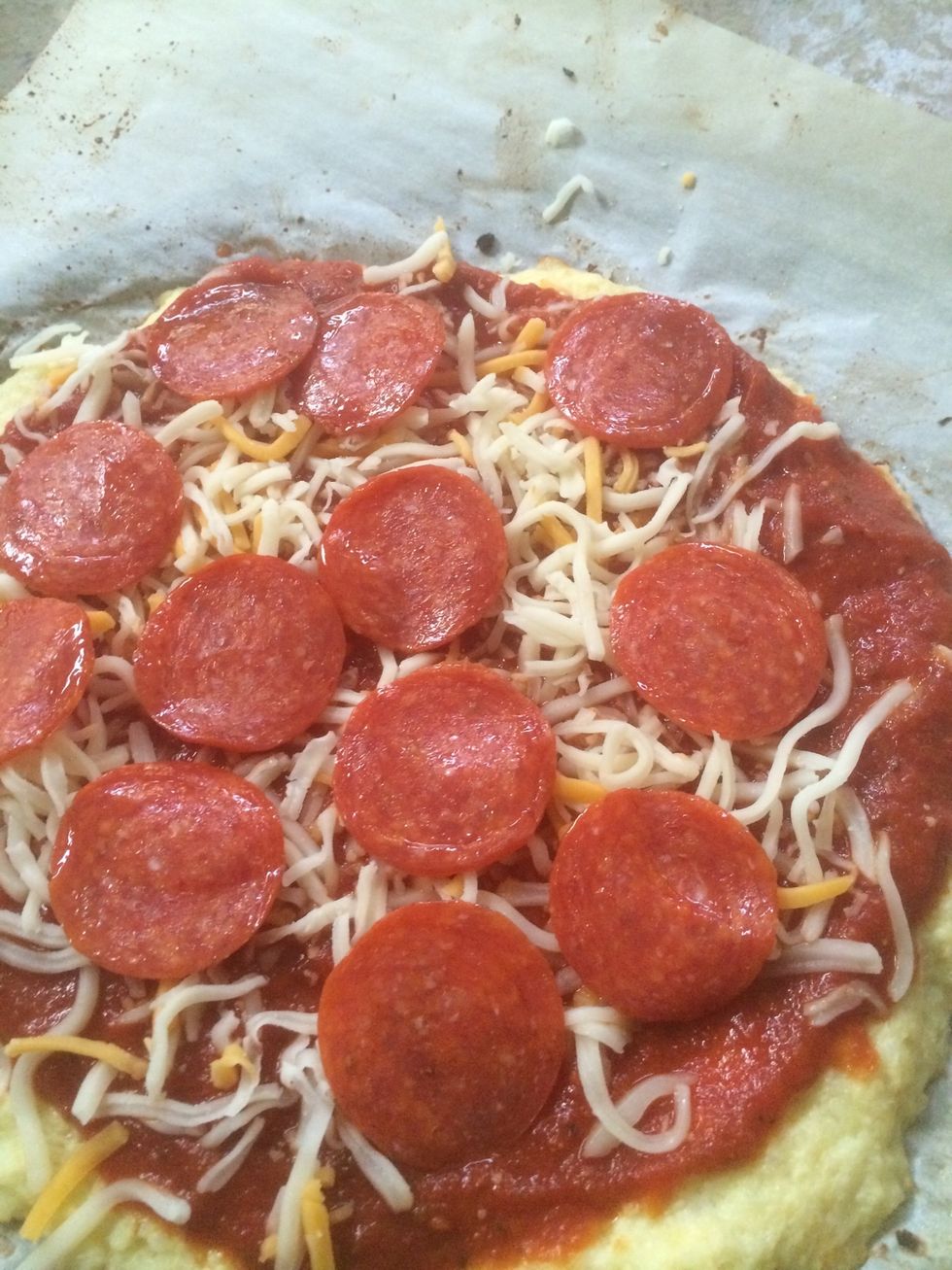 Pepperoni. Or your chosen toppings.