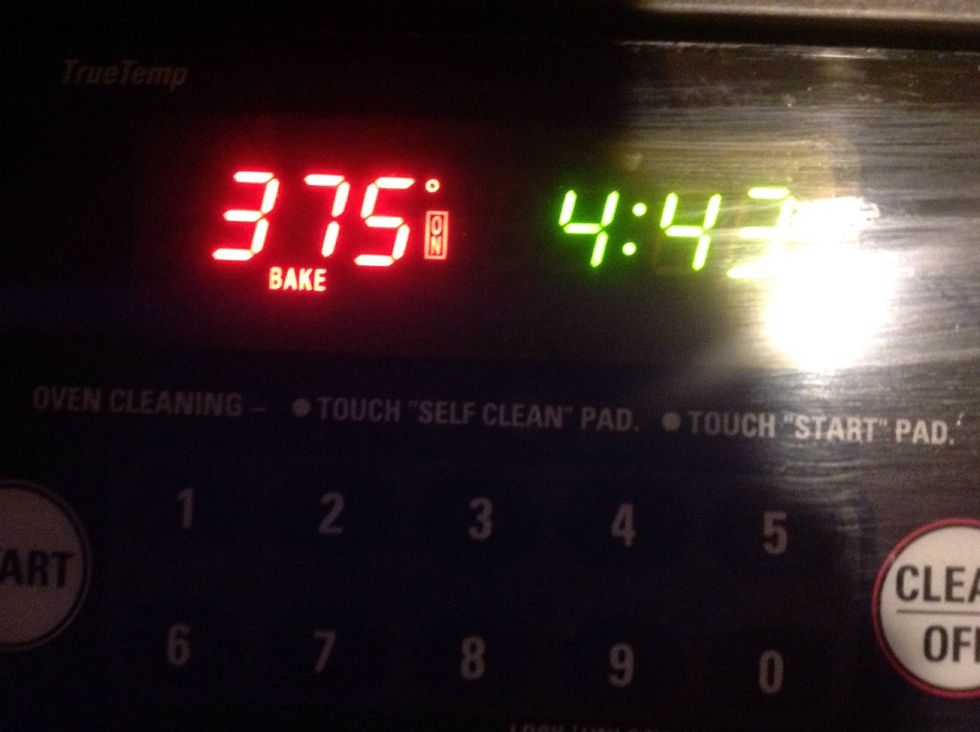 Per-heat oven to 375*F