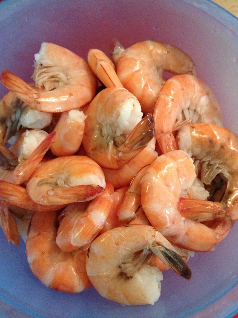 Perfect. Shock them with cool water under sink faucet so they won't continue to cook. Rubbery shrimp sucks\ud83c\udf64
