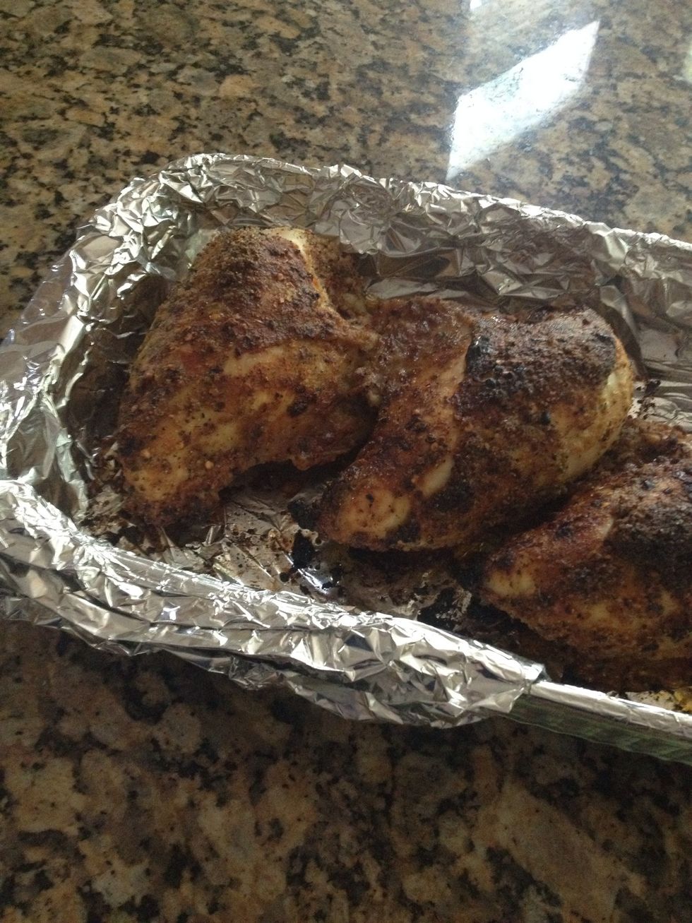 Perfectly tender roasted chicken. Here's is the most important thing about meat after cooking. Let. It rest!! Before you cut into it. I let mine sit at least 10 minutes before I slice it up